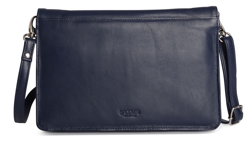 SADDLER Olivia 3-Section Leather Crossbody Bag & Clutch – Compact & Stylish - Gift Boxed