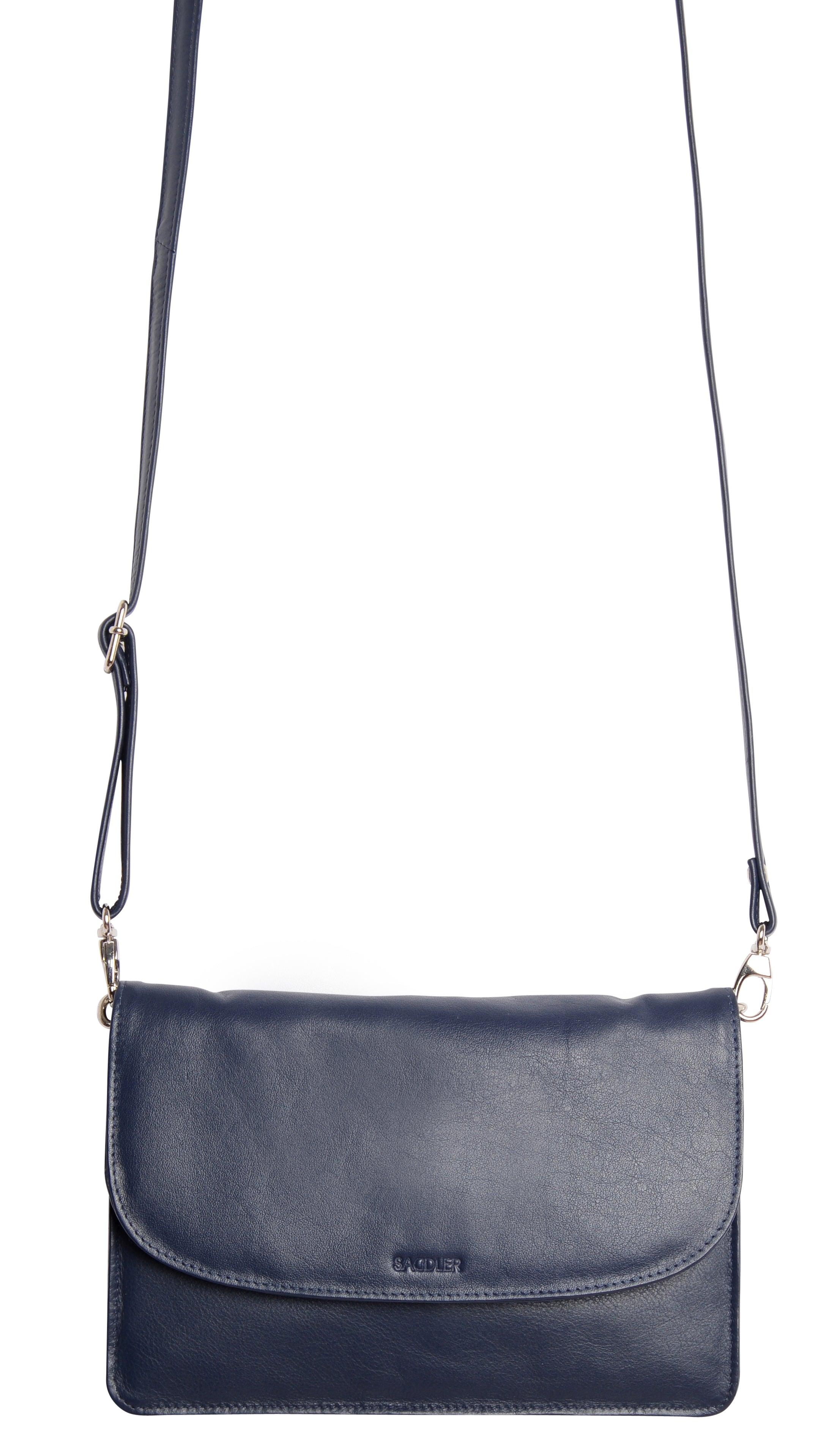 SADDLER Olivia 3-Section Leather Crossbody Bag & Clutch – Compact & Stylish - Gift Boxed