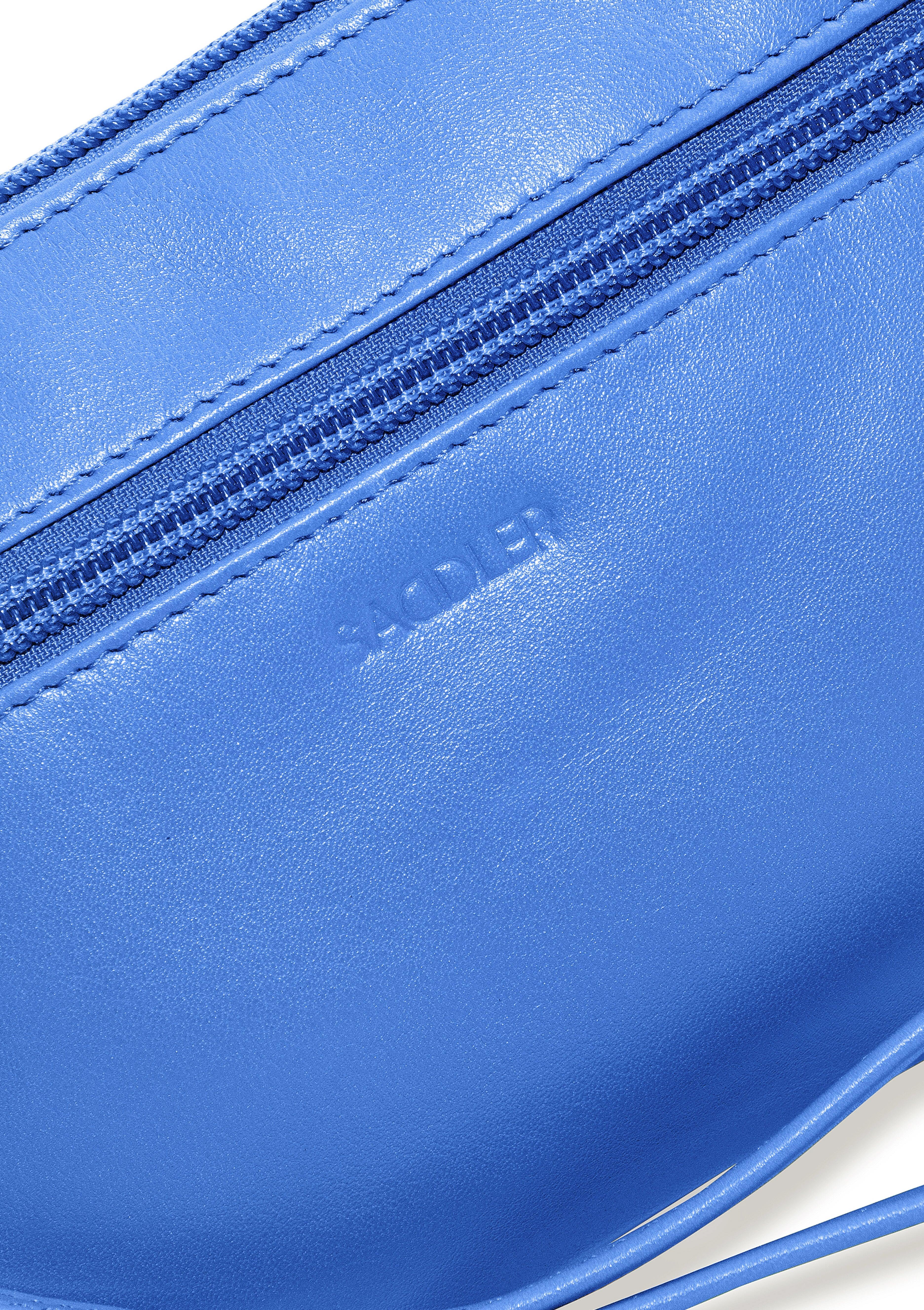 SADDLER SCARLETT Leather Zip Top Mini Clutch - Phone Holder with Detachable Wrist Strap - RFID Protected