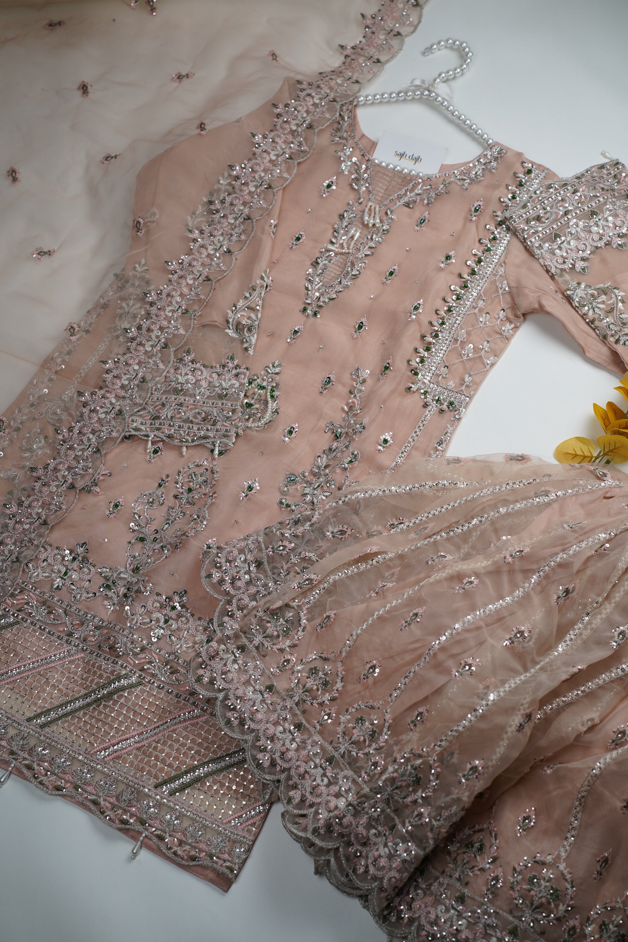 Tehwar - V3 - Luxury Festive Collection with Gharara - Organza - Ready to Wear -  D8-SD