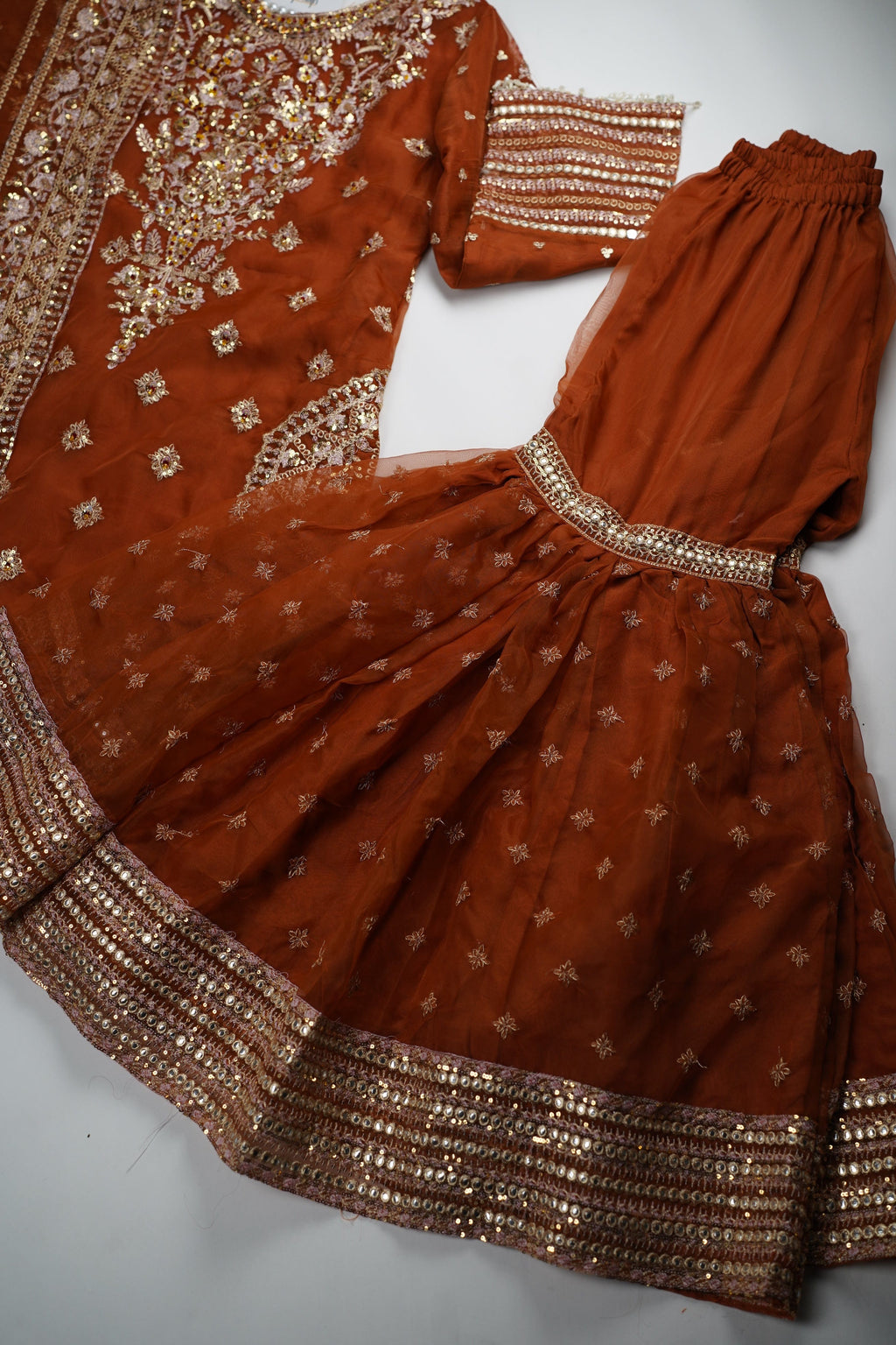 Tehwar - V4 - Luxury Festive Collection with Gharara - Organza - Ready to Wear -  SD10