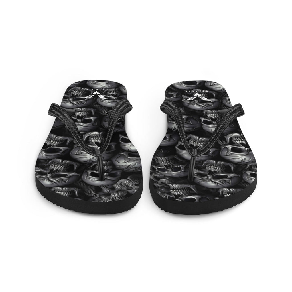 Shadow Requiem Skull Flip Flops