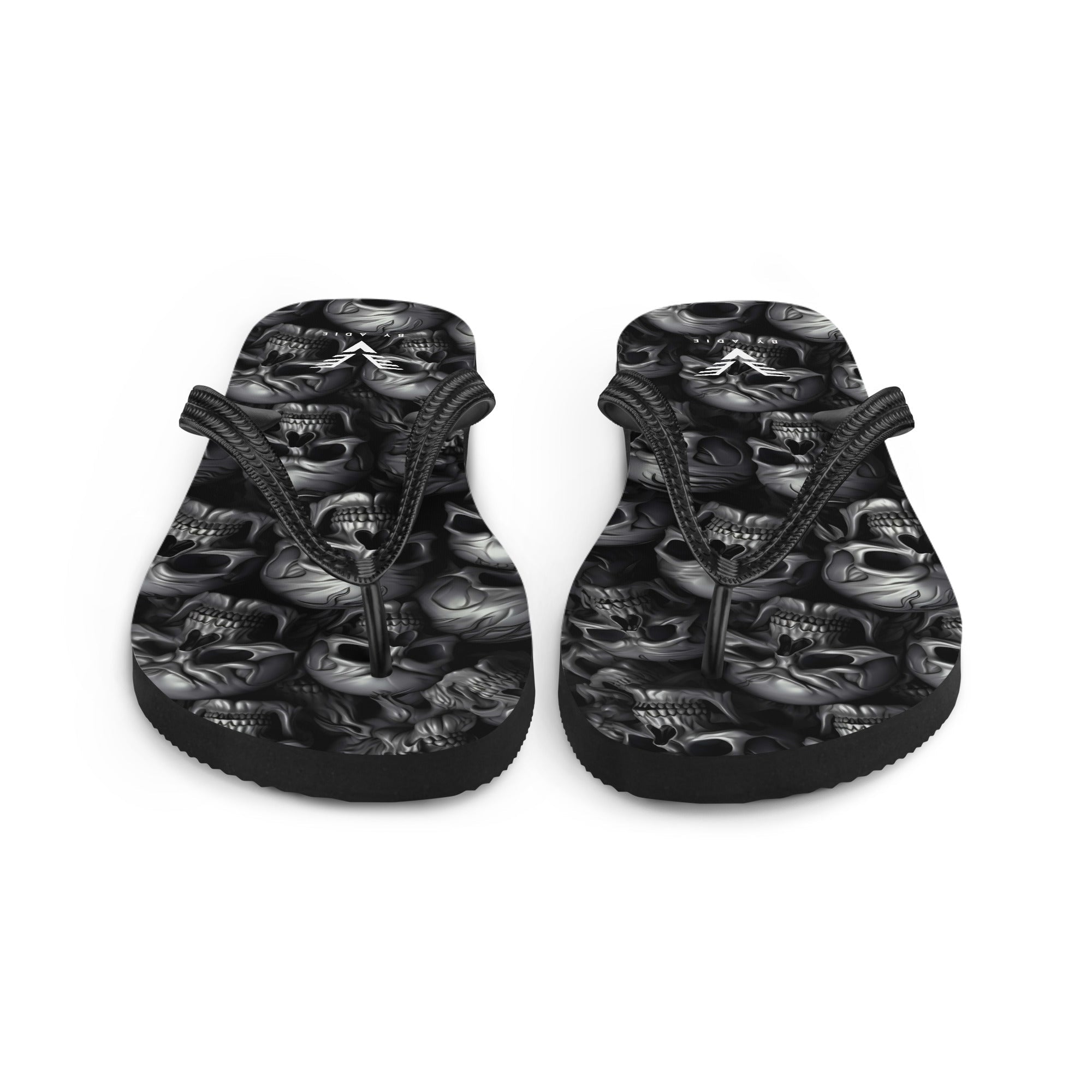 Shadow Requiem Skull Flip Flops