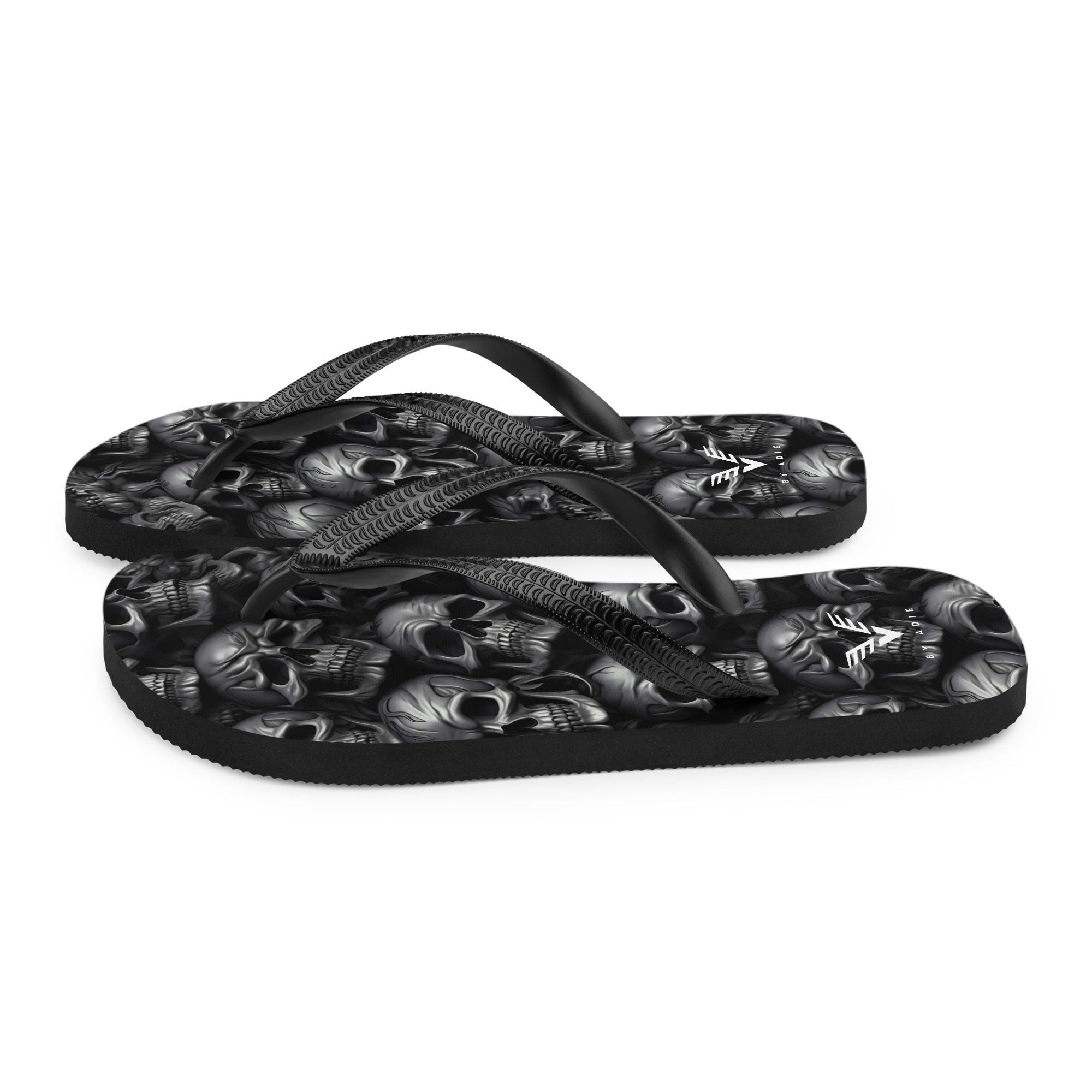 Shadow Requiem Skull Flip Flops