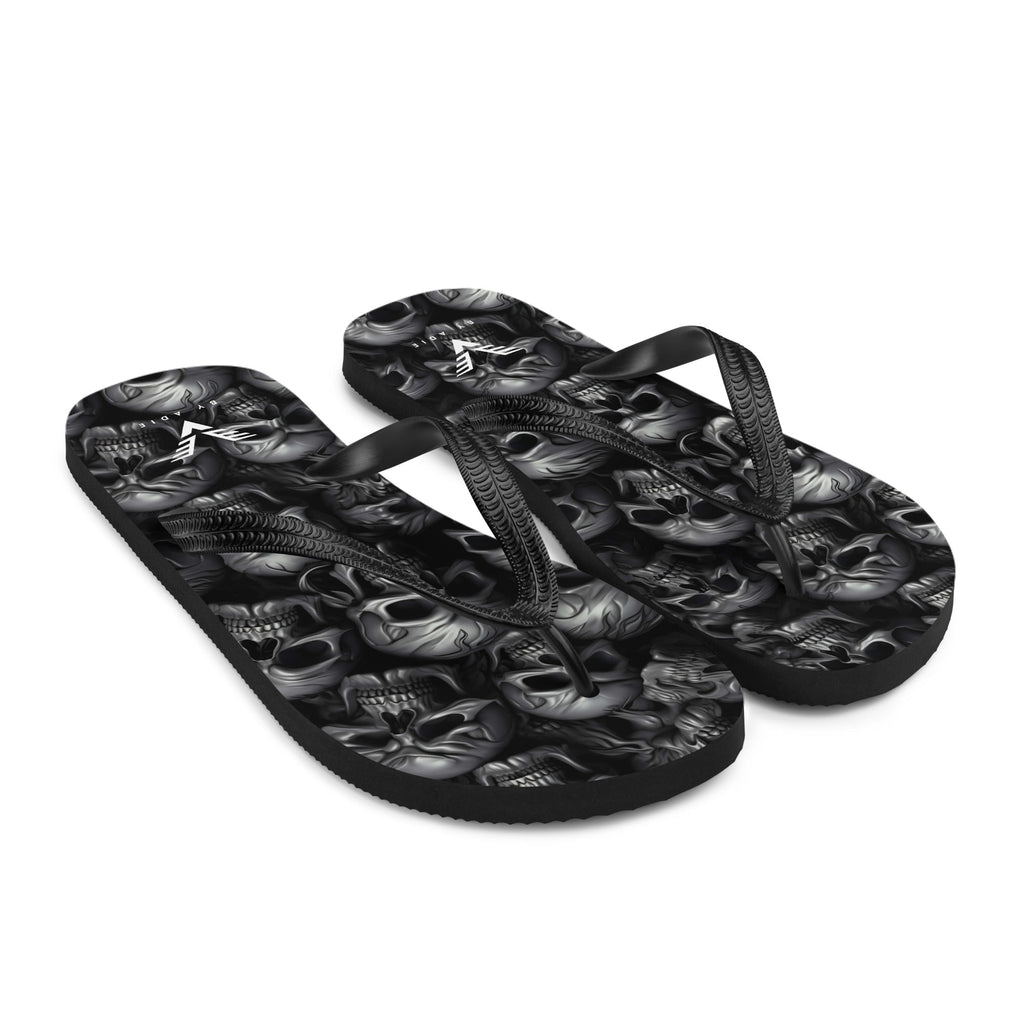 Shadow Requiem Skull Flip Flops