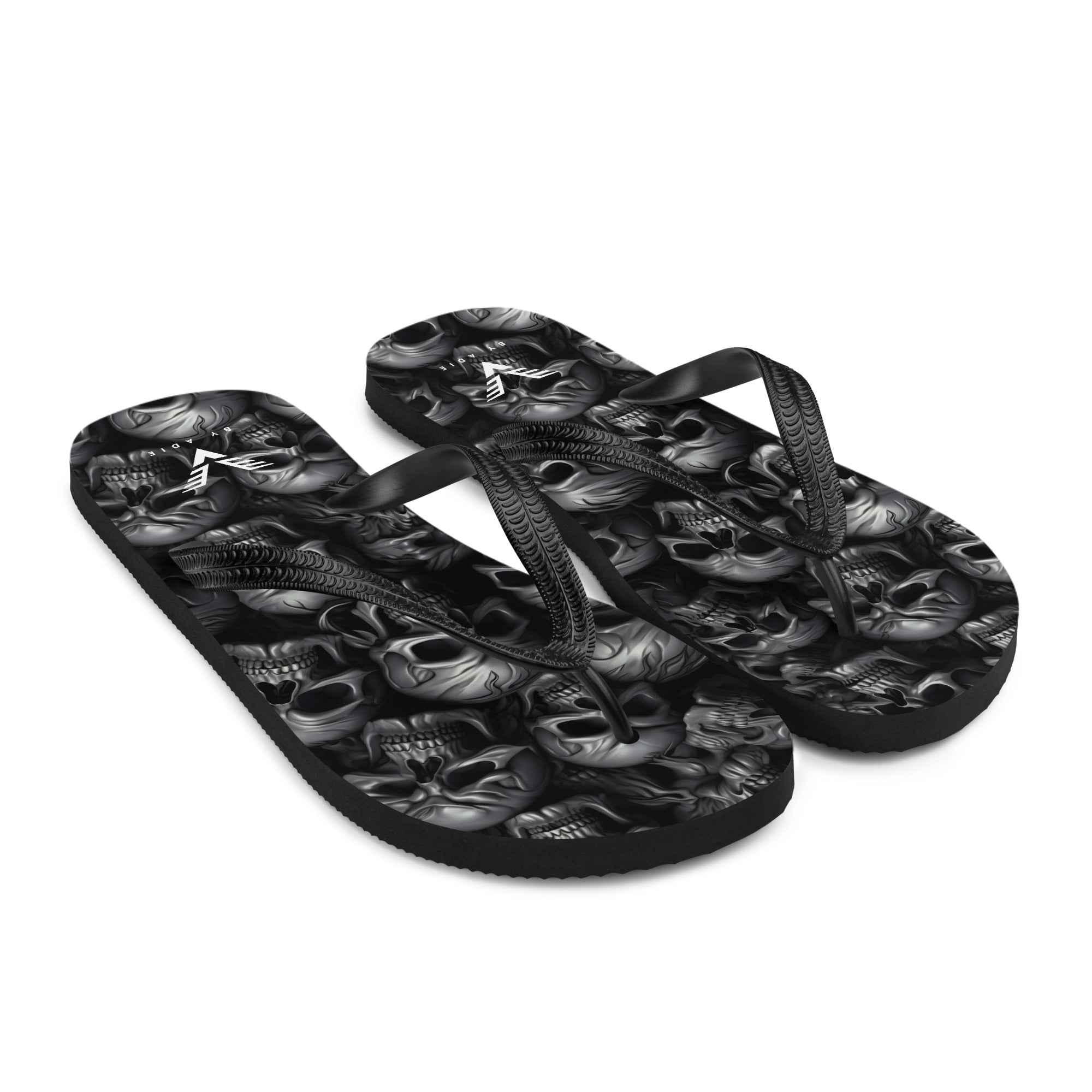 Shadow Requiem Skull Flip Flops