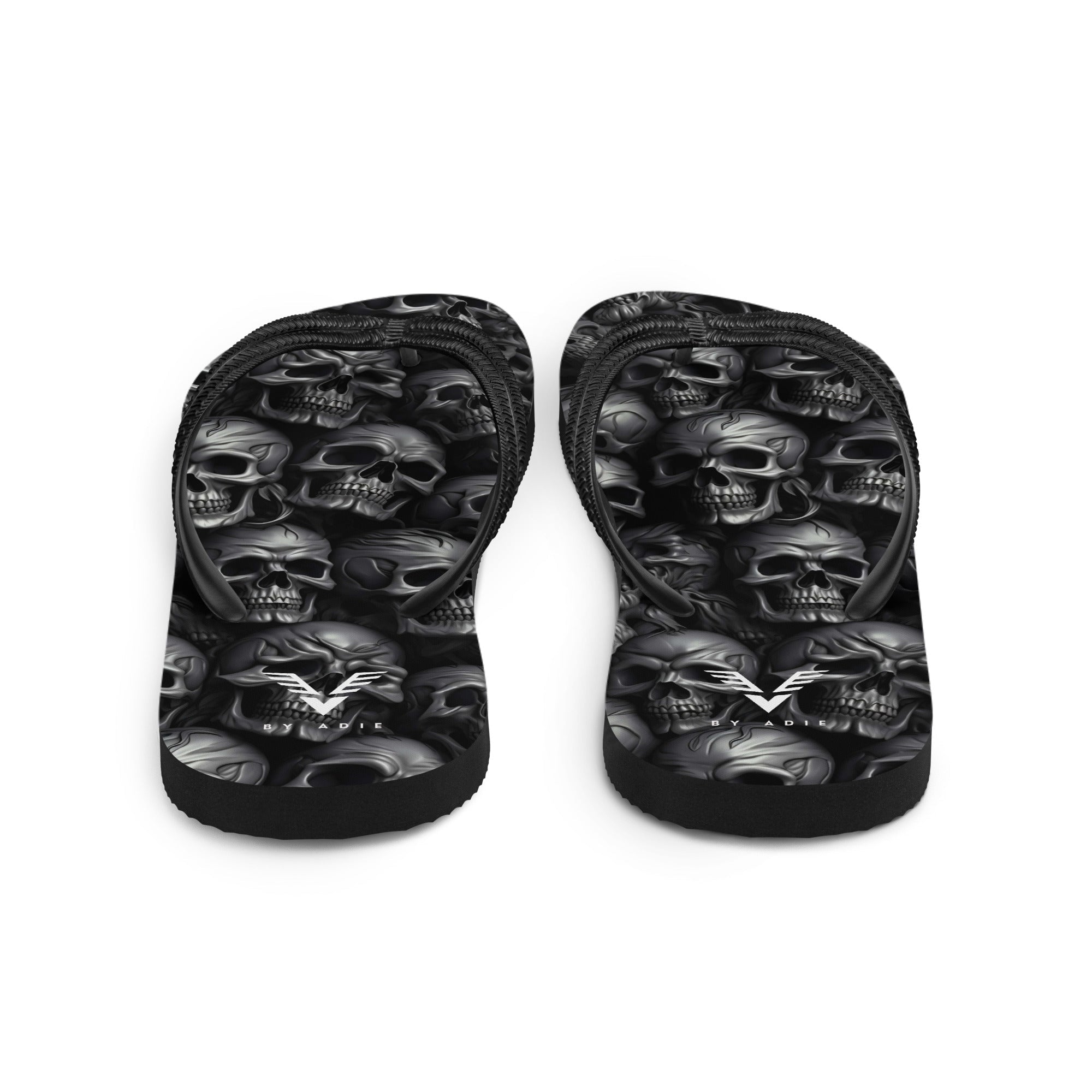 Shadow Requiem Skull Flip Flops