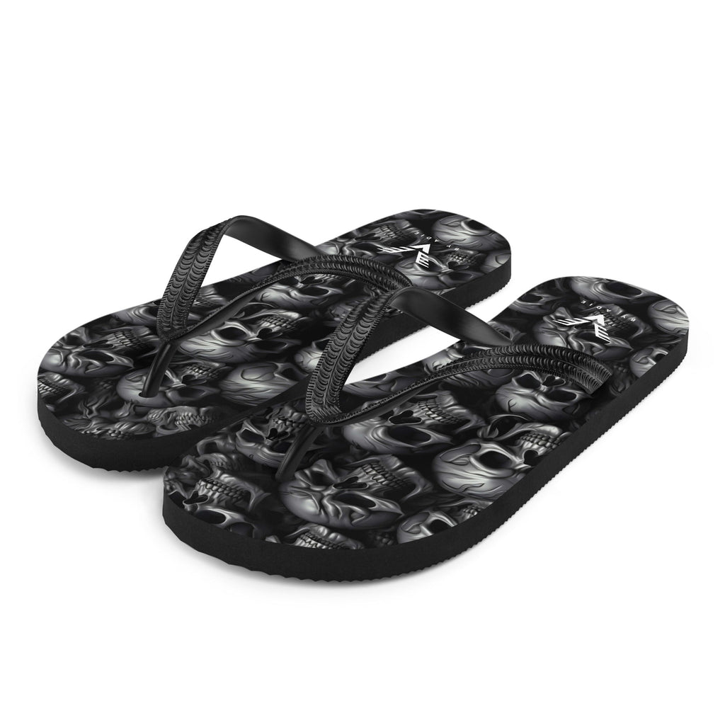 Shadow Requiem Skull Flip Flops