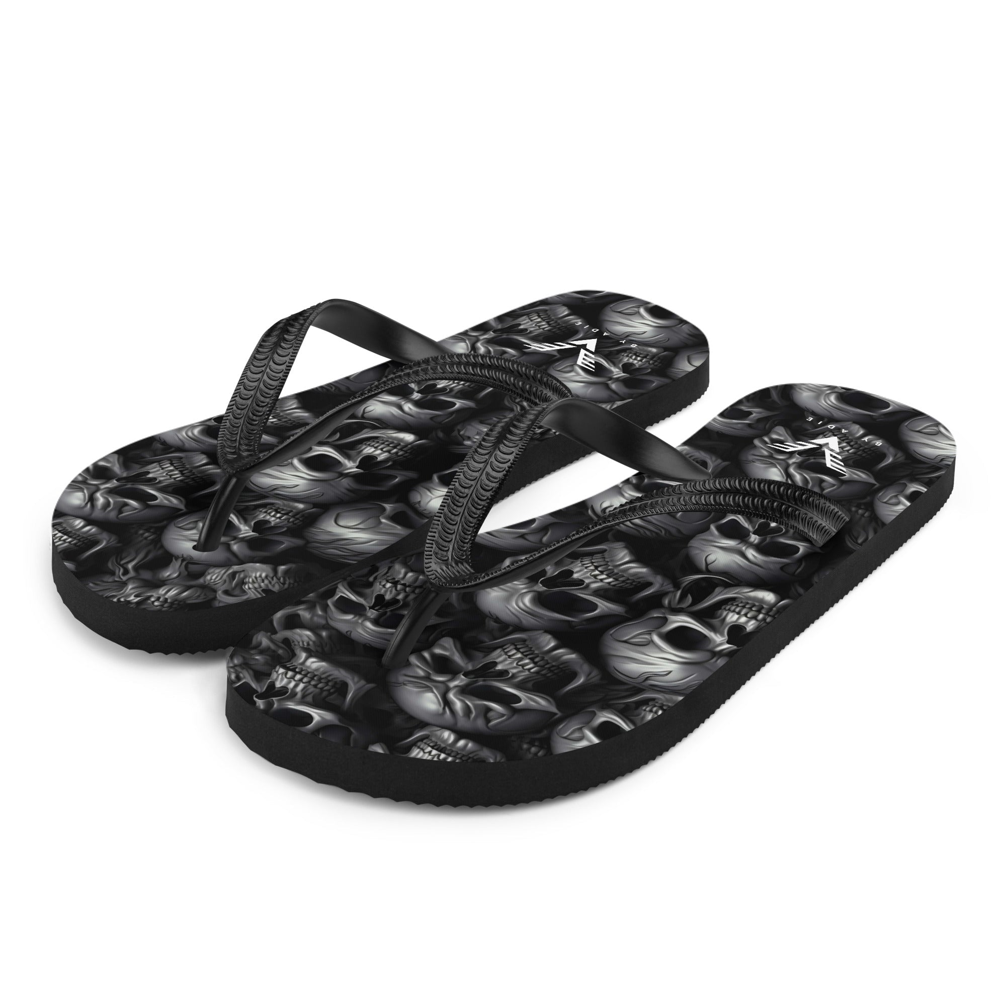 Shadow Requiem Skull Flip Flops