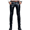 Men’s Skin Tight Leather Motorcycle Pants-0