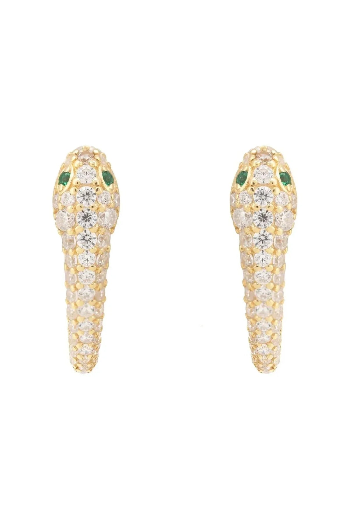 Snake Huggie Hoops Gold