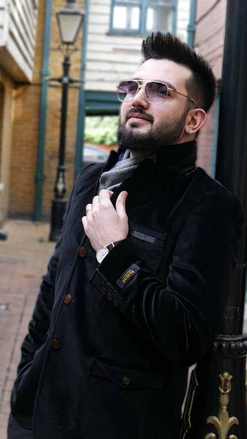 Black Velvet Casual Jacket-0