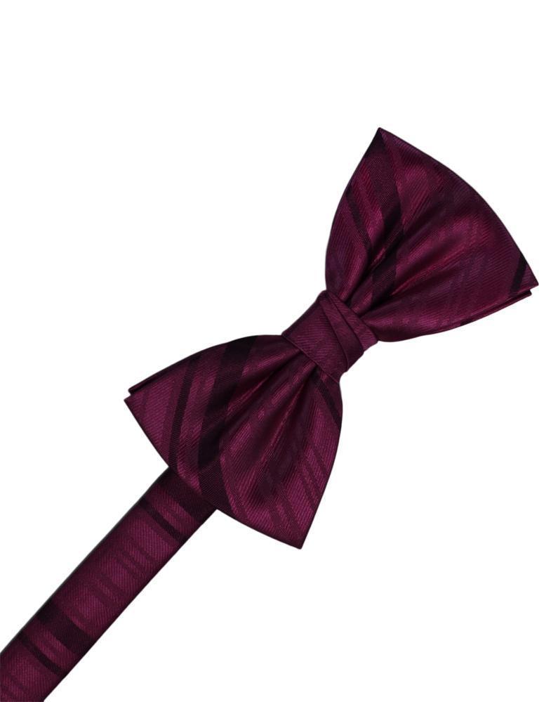 Striped Satin Bow Tie Pre-Tie-62