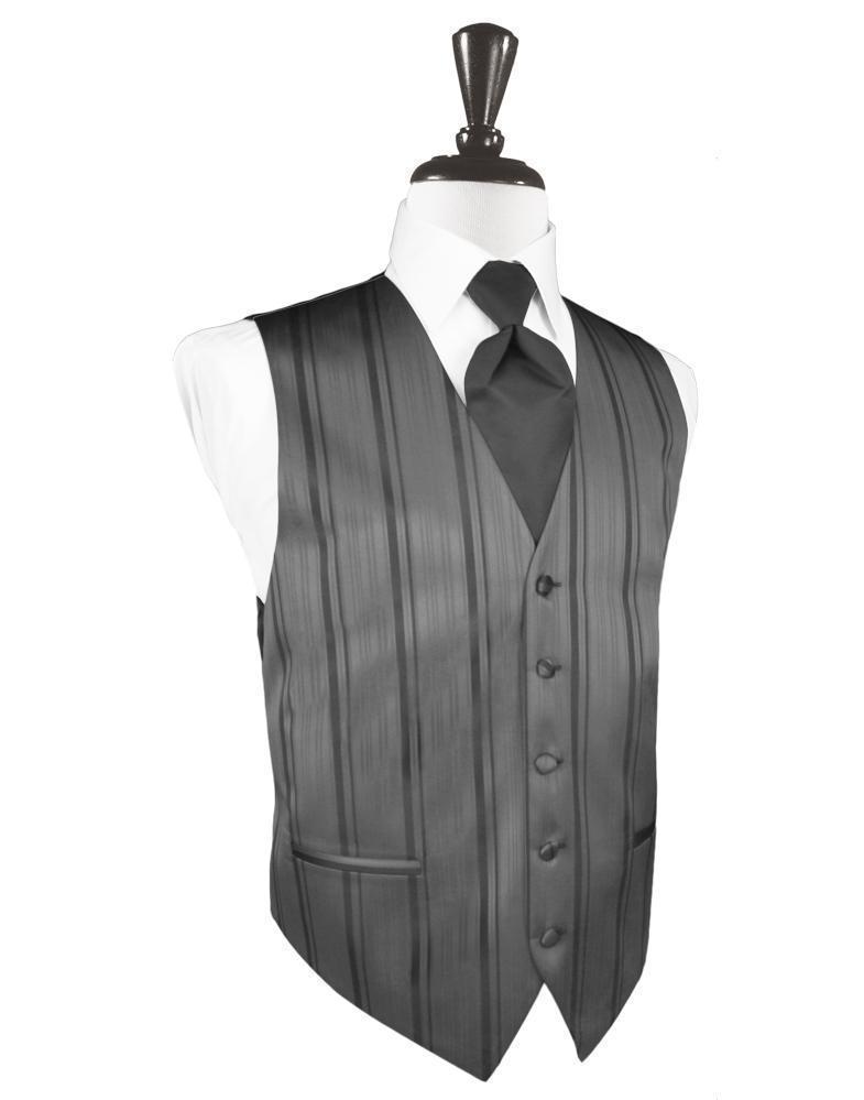Striped Satin Tuxedo Vest 8-3