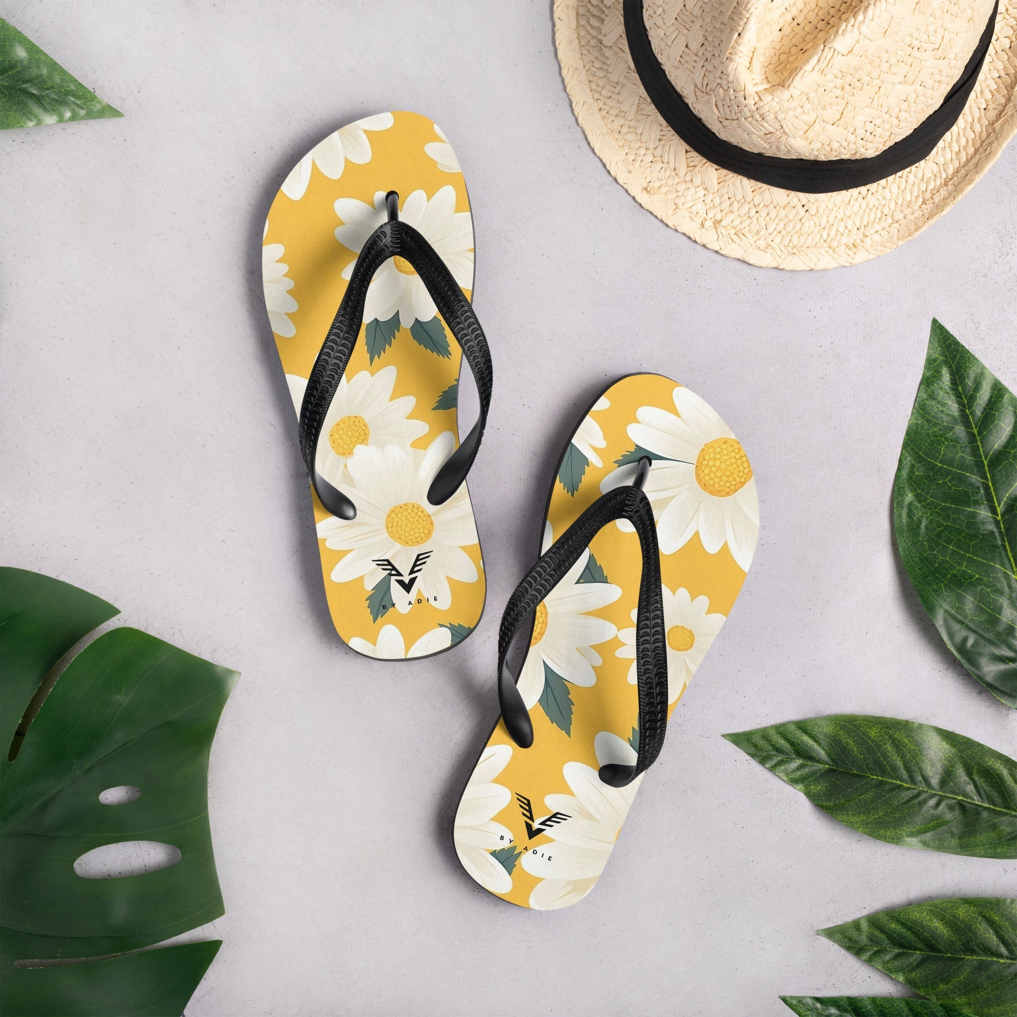 Sunny Daisy Chic Flip Flops