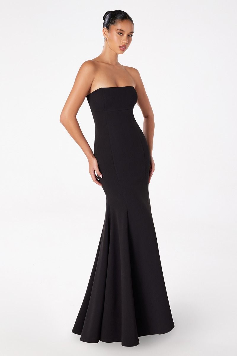 Strapless mermaid dress with corset back-2