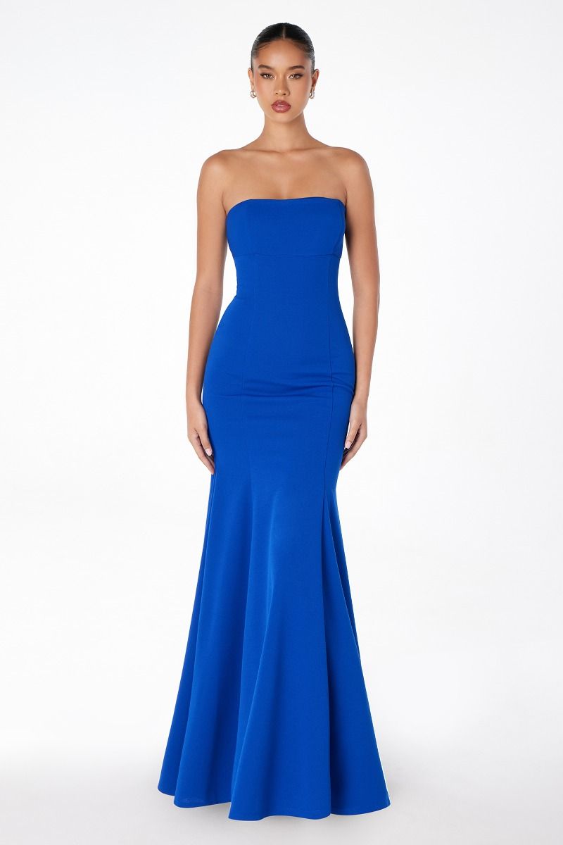 Strapless mermaid dress with corset back-0