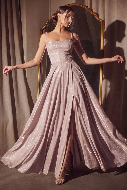 A-line dress with square neckline and thin straps-1
