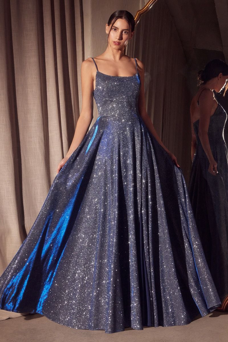A-line dress with square neckline and thin straps-0