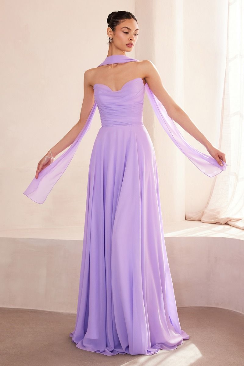 Strapless sweetheart neckline A-line dress-7