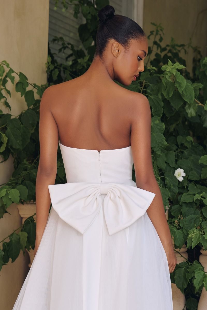 Strapless Bridal Ball Gown Wtih Tulle-2