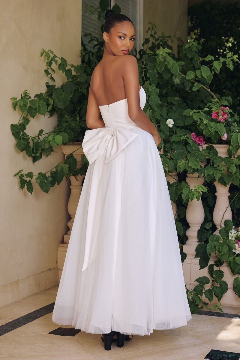 Strapless Bridal Ball Gown Wtih Tulle-1