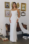Strapless Chiffon Gown Bridal is, Sculpted Bodice and Draped Silhouette-0
