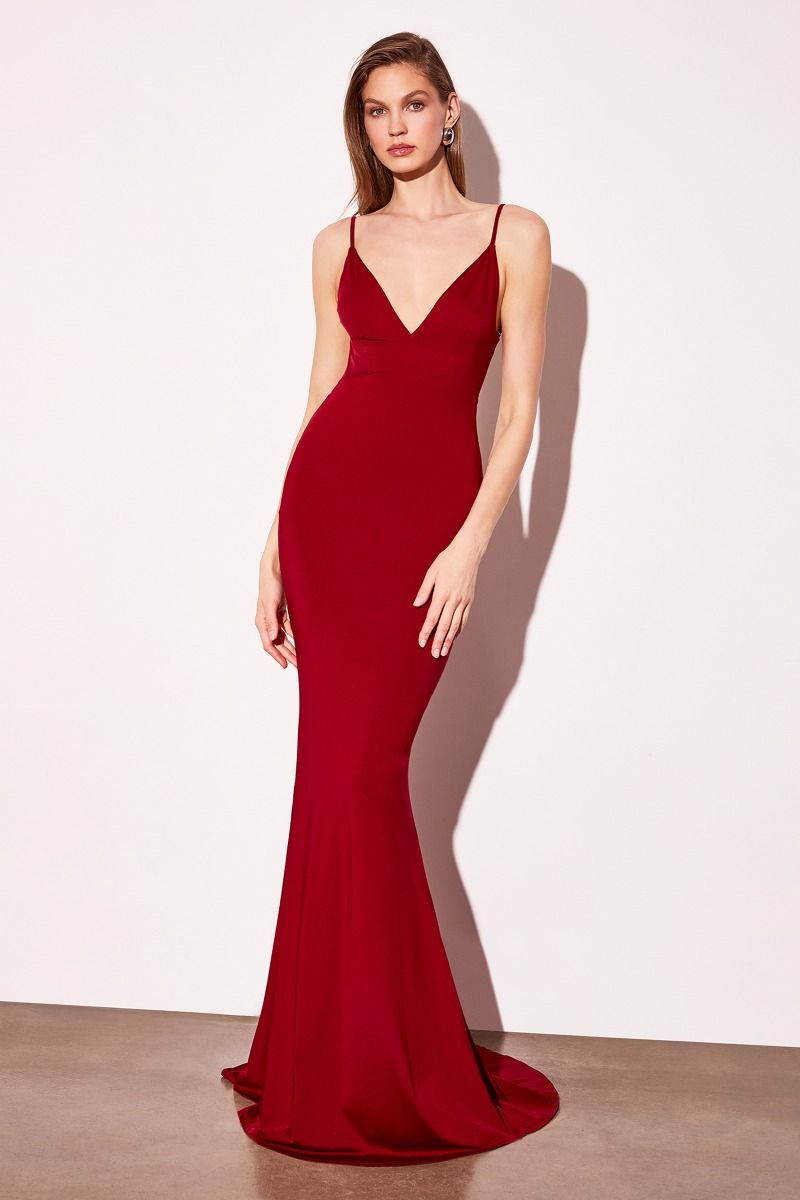 Mermaid Dress With Spaghetti Straps-2