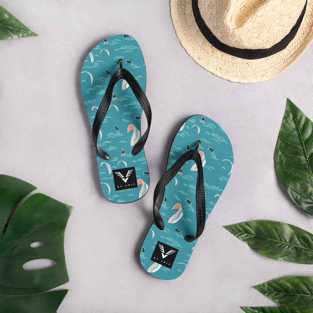 Teal Ocean Kitesurf Flip Flops