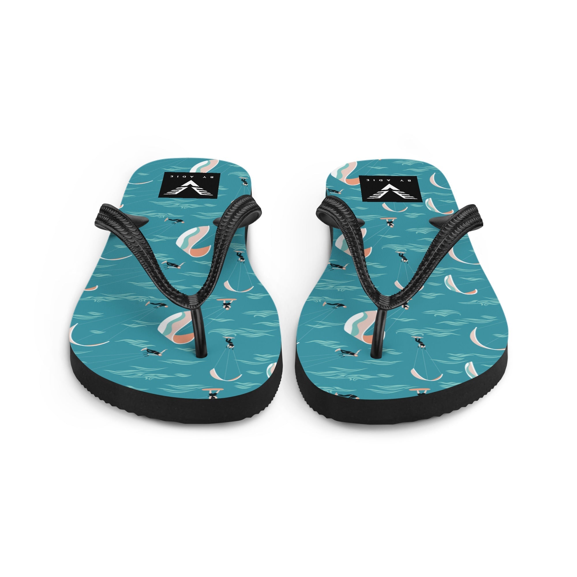 Teal Ocean Kitesurf Flip Flops