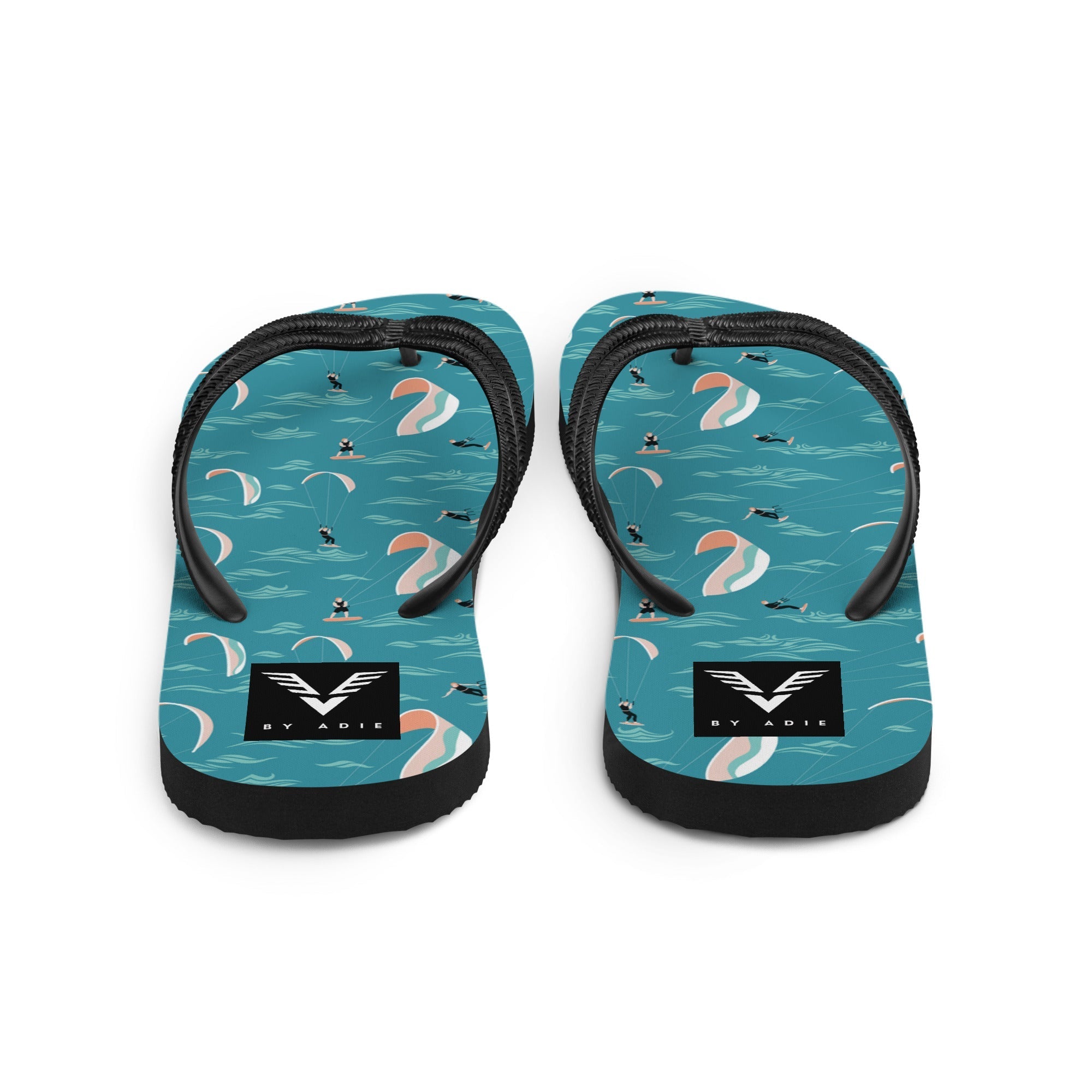 Teal Ocean Kitesurf Flip Flops