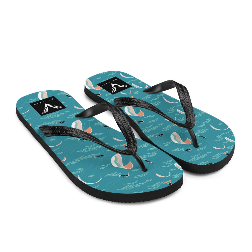 Teal Ocean Kitesurf Flip Flops