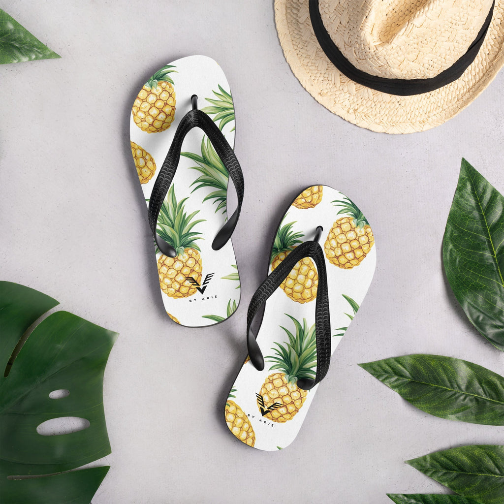 Tropical Pineapple Bliss Flip Flops