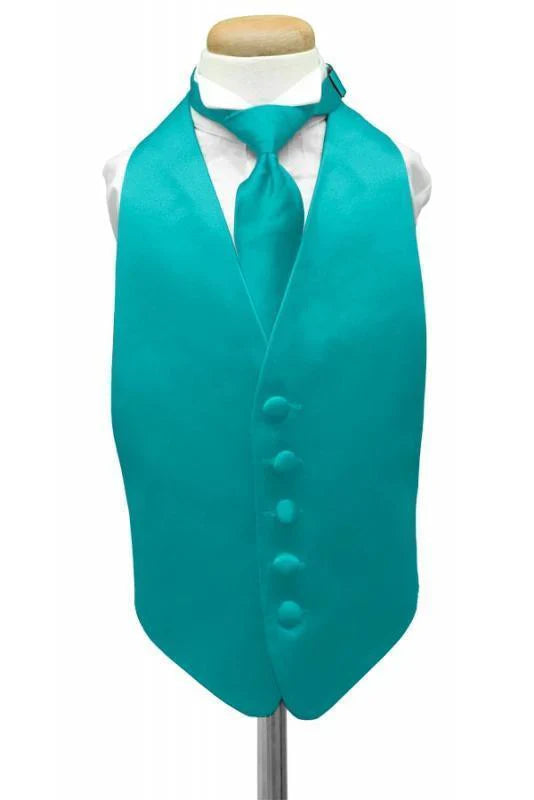 Luxury Satin Kids Tuxedo Vest 2-26