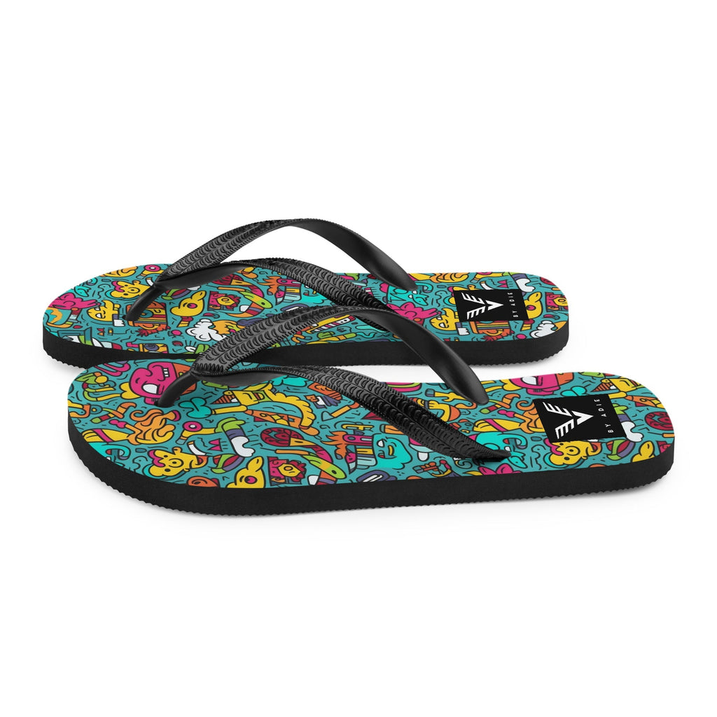 Urban Scribble Flip Flops