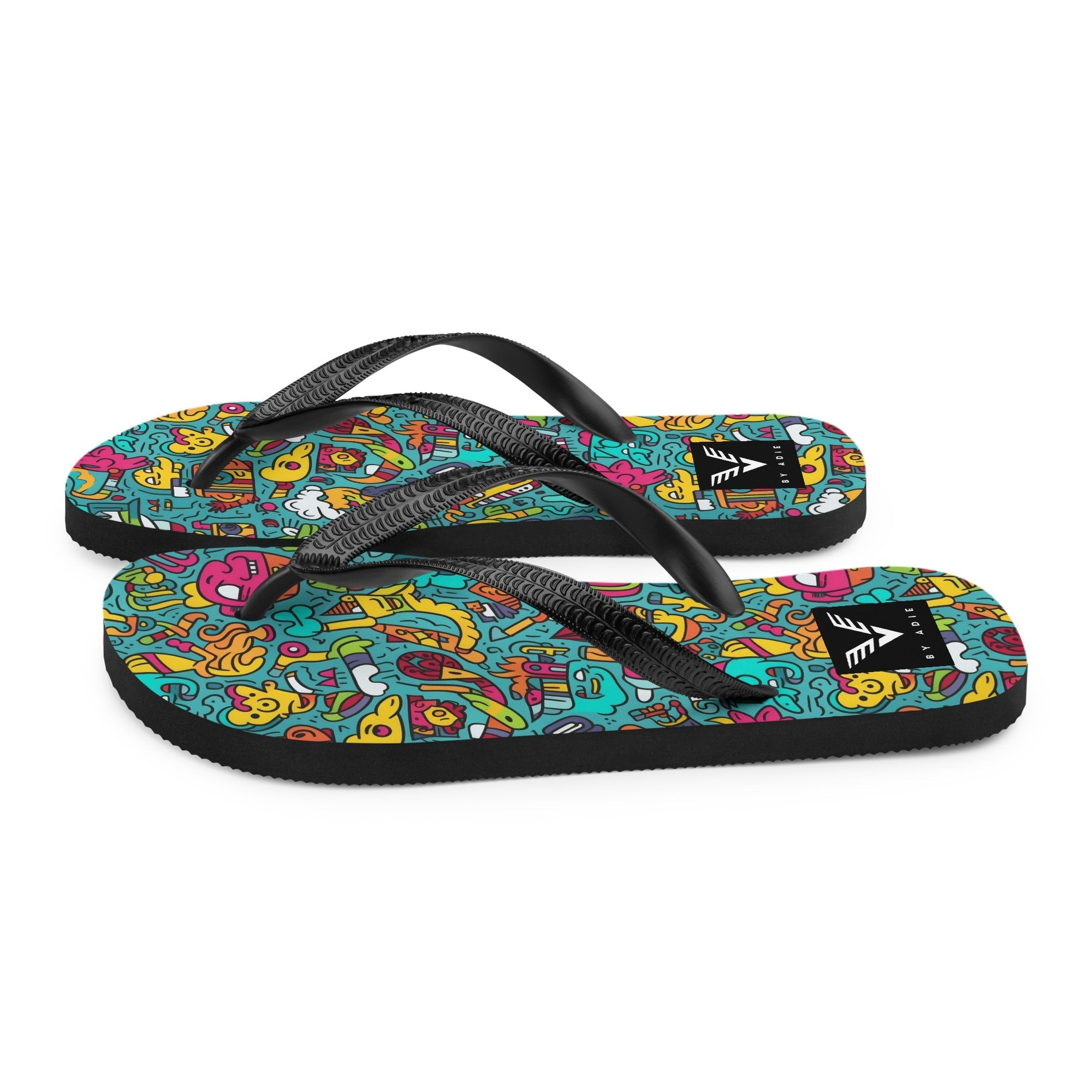 Urban Scribble Flip Flops