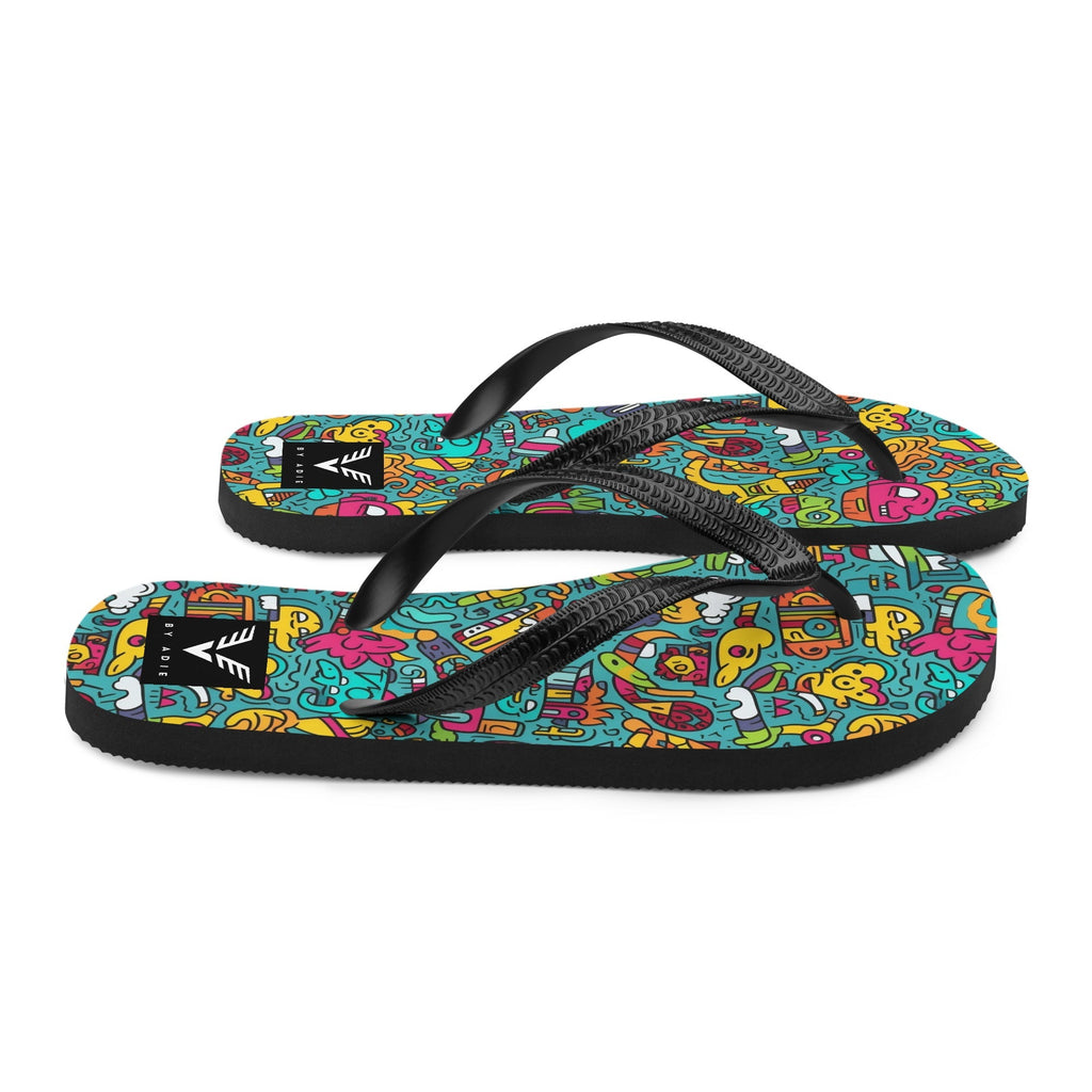 Urban Scribble Flip Flops