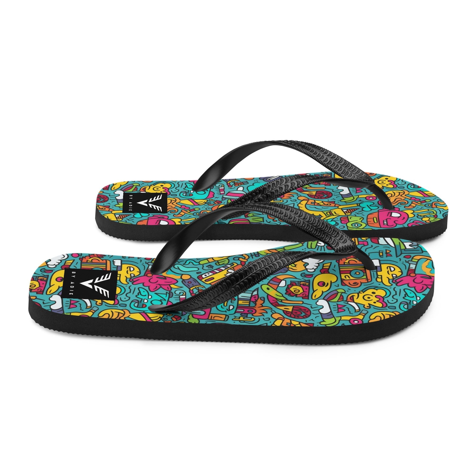 Urban Scribble Flip Flops