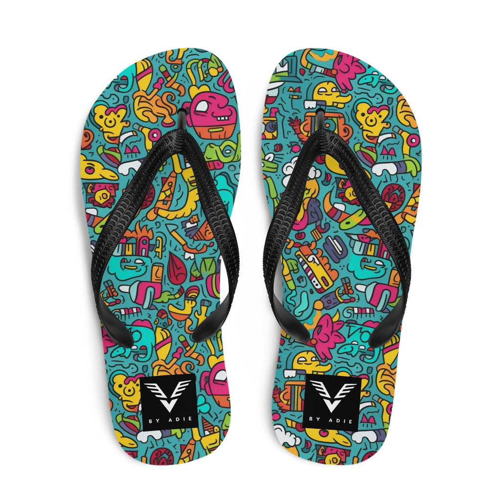 Urban Scribble Flip Flops