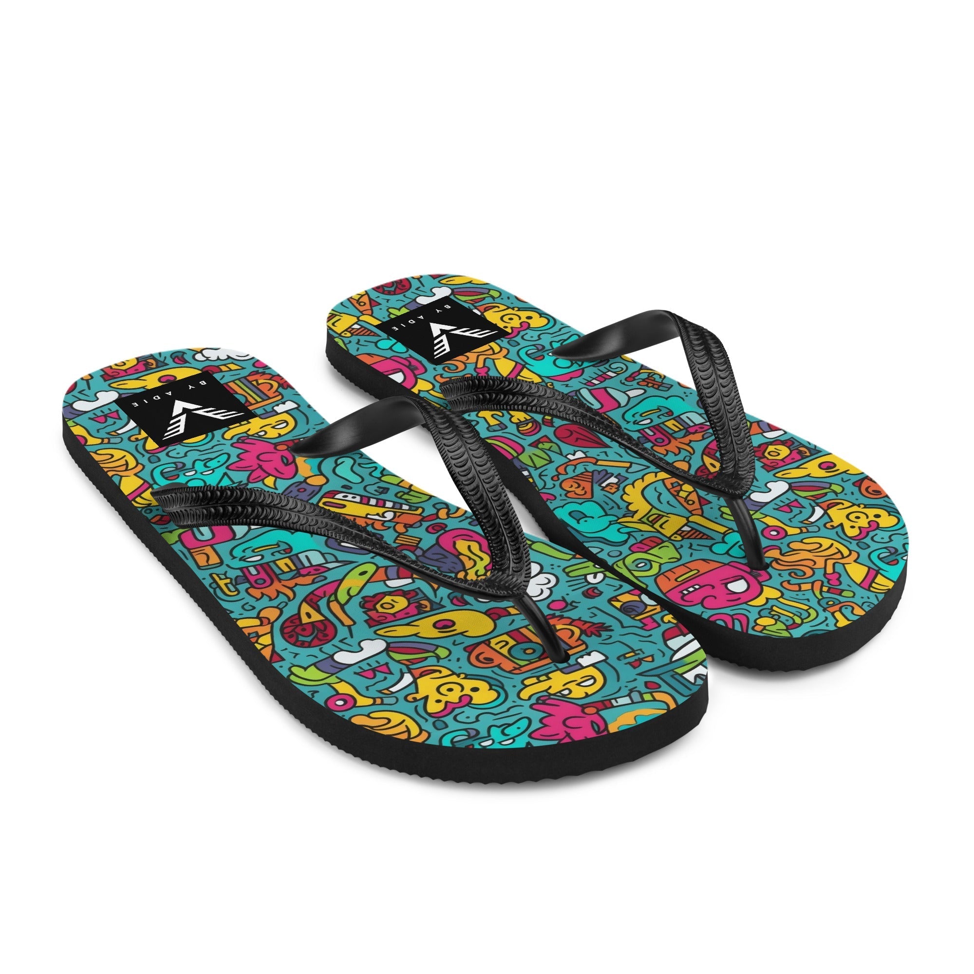 Urban Scribble Flip Flops