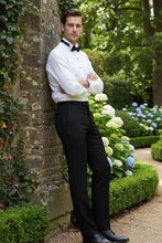 "Washington" Black Stretch Blend Tuxedo Pants-0