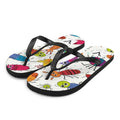 Whimsical Bug Parade Flip Flops
