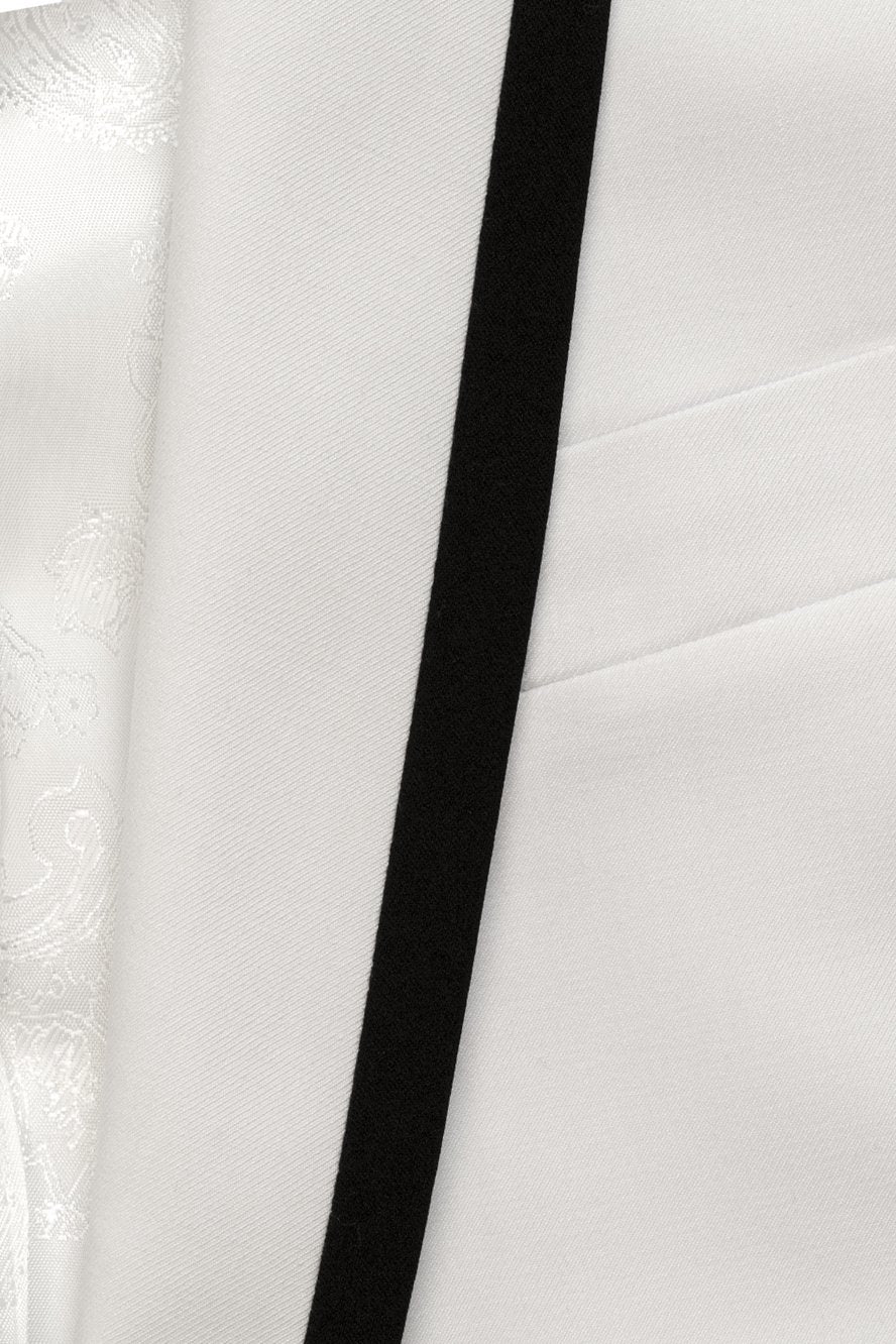 "Xavier" White Tuxedo Jacket-0