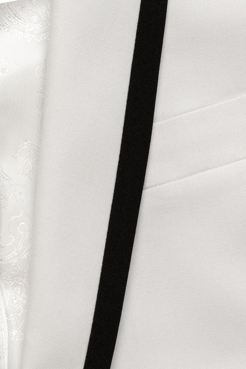 "Xavier" White Tuxedo Jacket-0