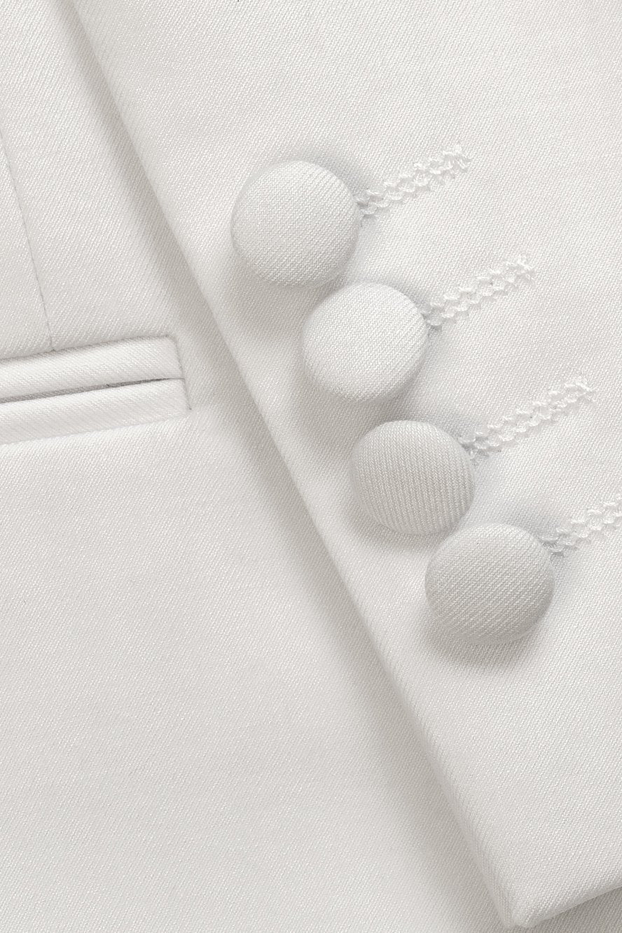"Xavier" White Tuxedo Jacket-2