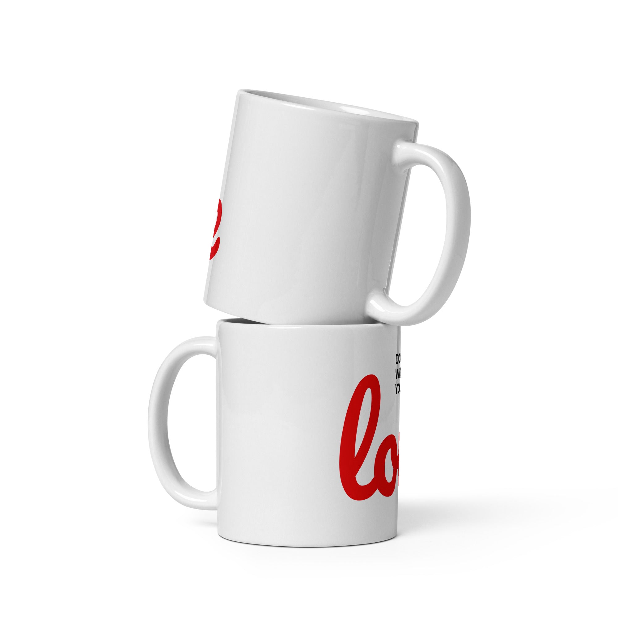 White glossy mug