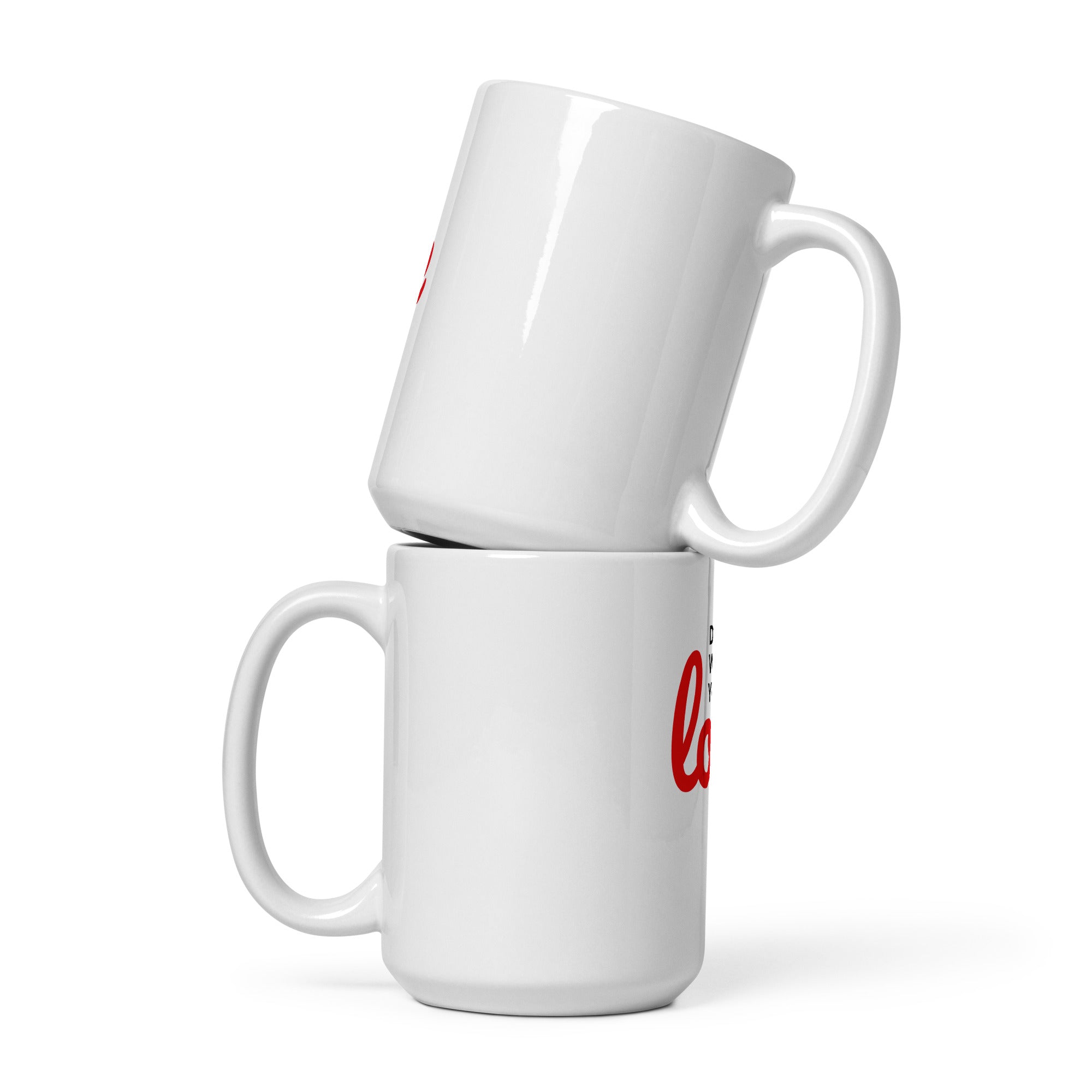 White glossy mug