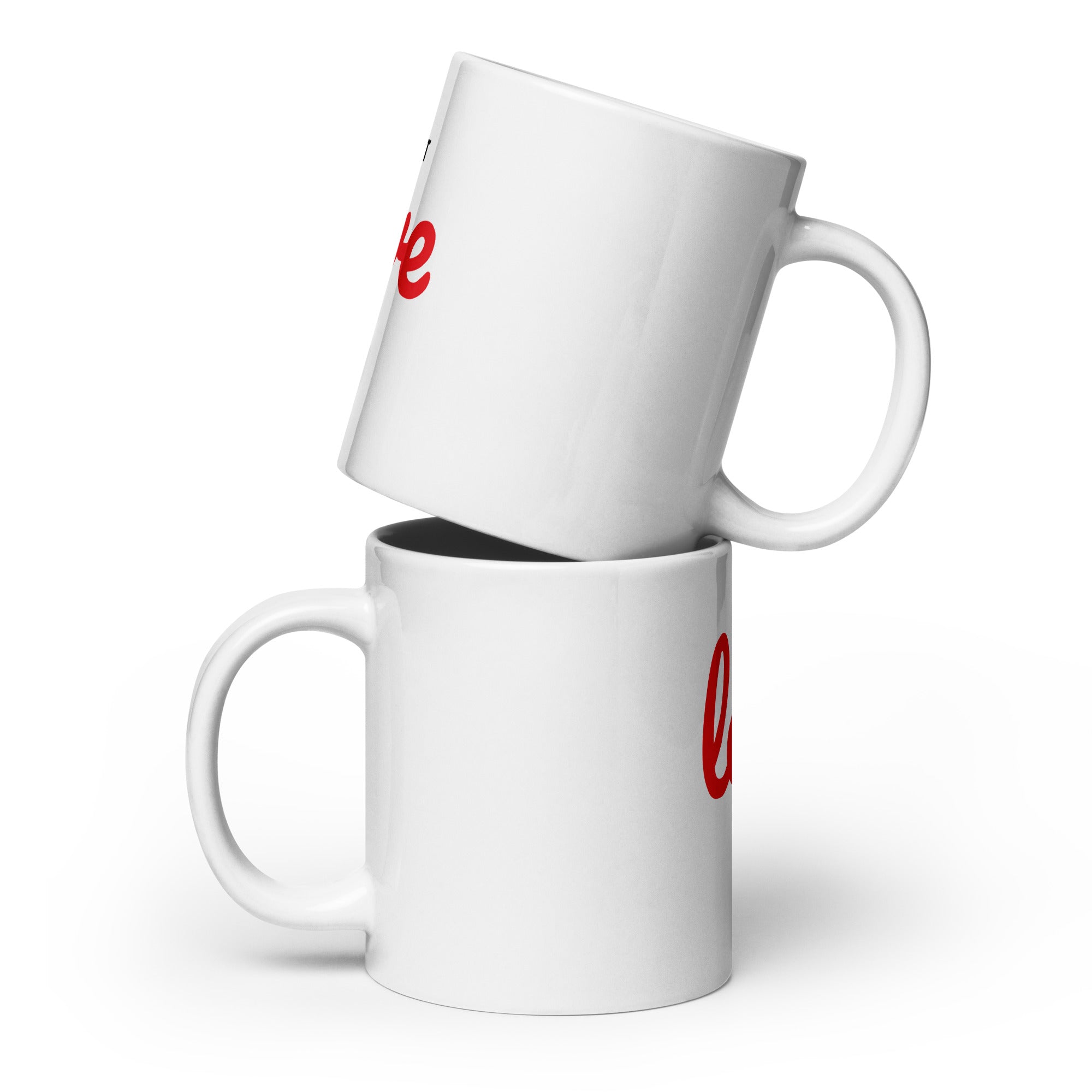 White glossy mug