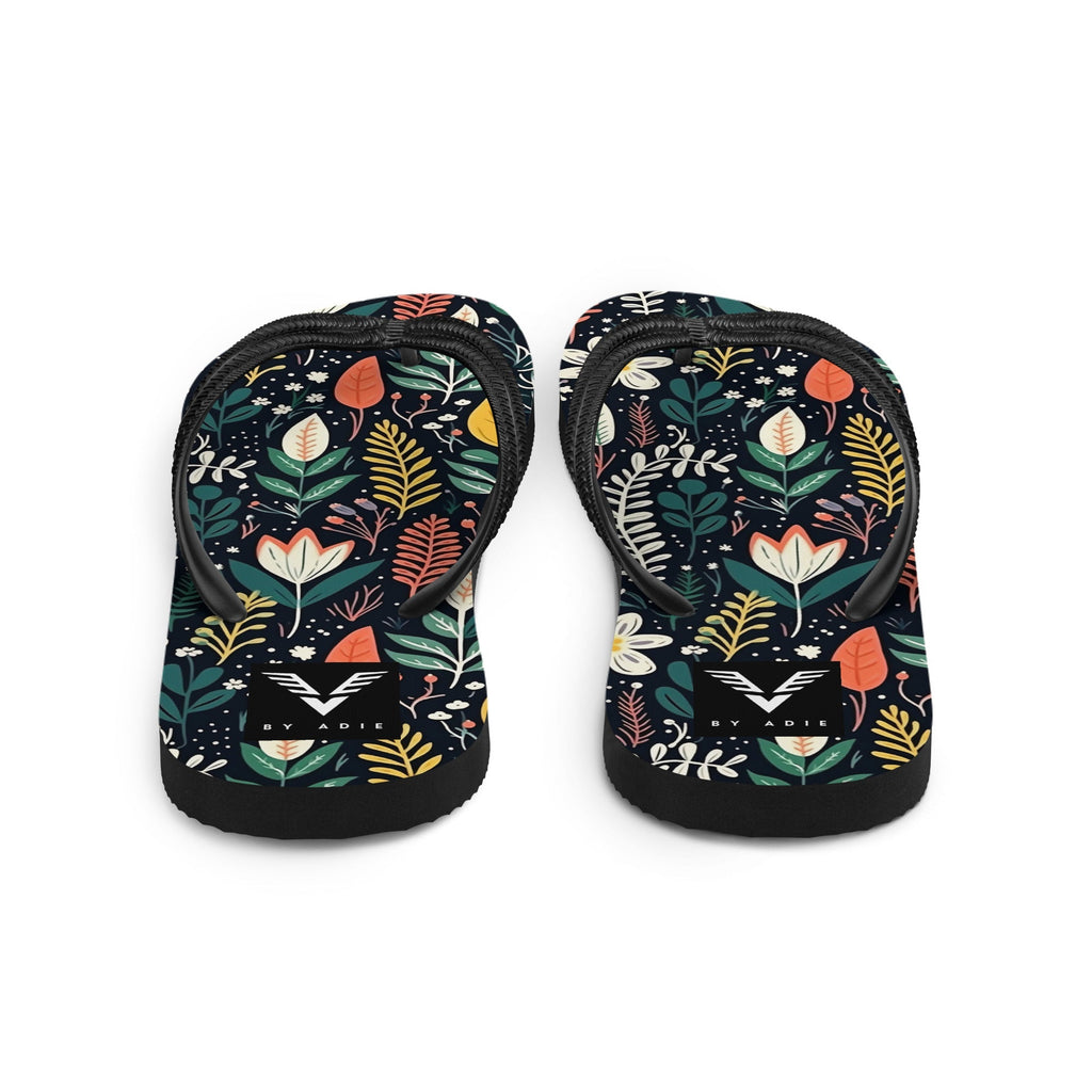 Wild Garden Noir Flip Flops