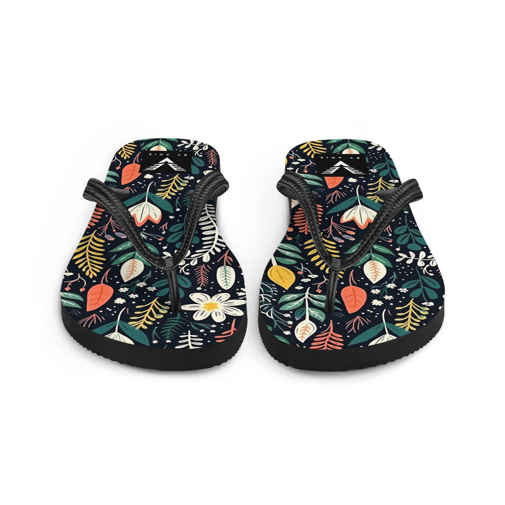 Wild Garden Noir Flip Flops